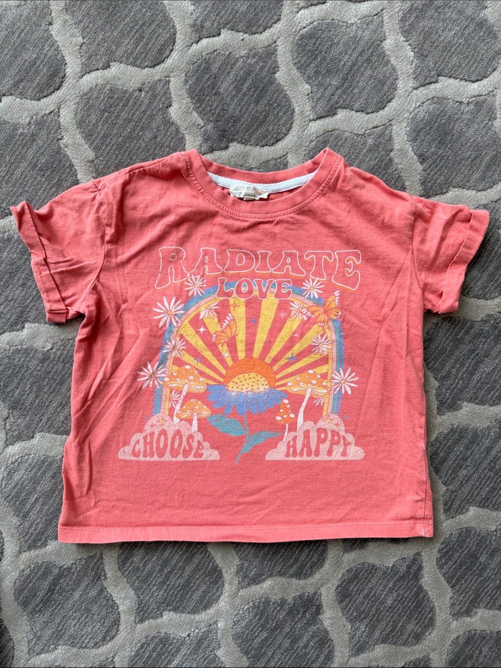Kids Coral 'Radiate Love' Graphic Tee